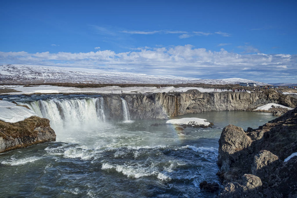 Godafoss, Famous Waterfall, Iceland - Fotoğraf, Görsel