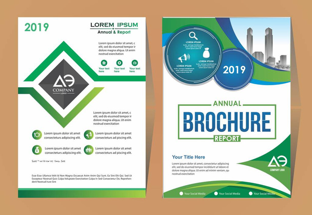 design cover book brochure layout flyer poster background annual report - Vector, Image