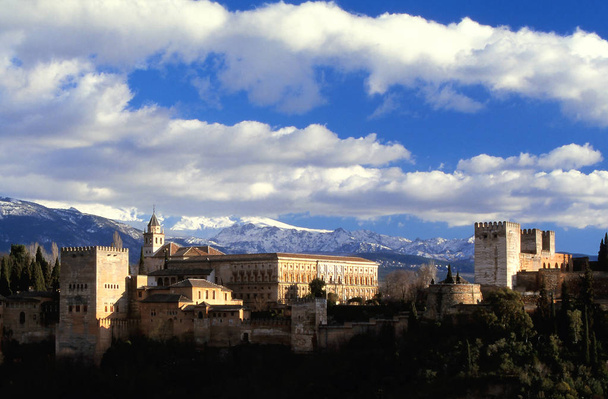 Granada (Spain). Overview of the Alhambra in Granada - Photo, Image