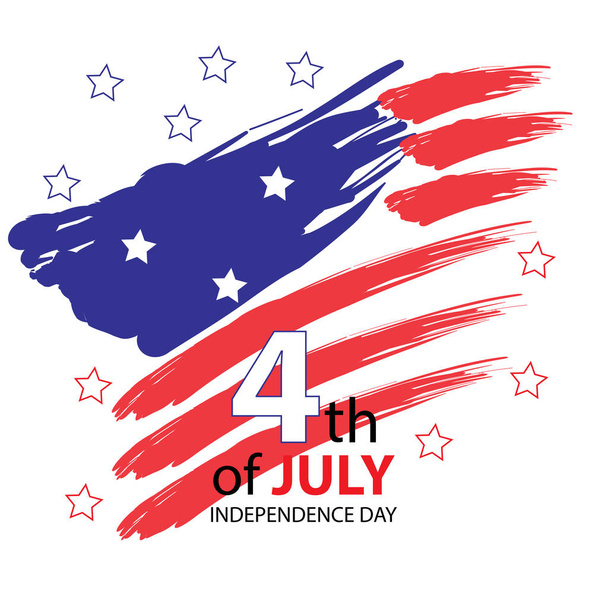 Signo del Día de la Independencia, 4 de julio
. - Vector, Imagen