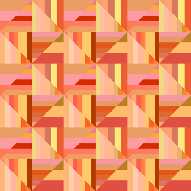 Színes geometriai csíkos háromszög minta-vektor csempézett mozaik háttér - Vektor, kép