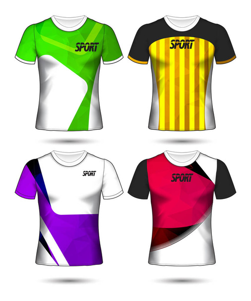 Conjunto de camiseta de fútbol o camiseta de fútbol estilo camiseta, Diseño
  - Vector, imagen