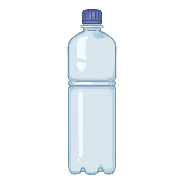 Векторна мультяшна ілюстрація - маленька пластикова пляшка
. - Вектор, зображення