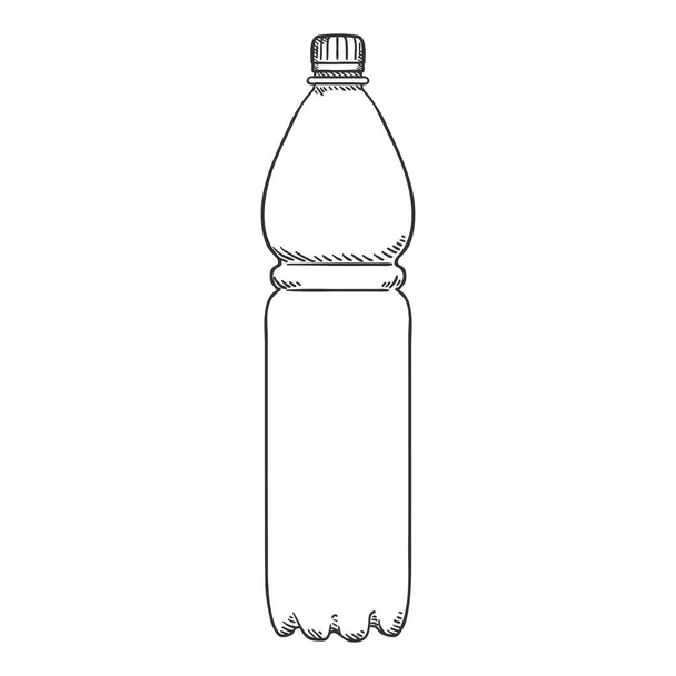 Vector Sketch Illustration - Большая пластиковая бутылка
. - Вектор,изображение