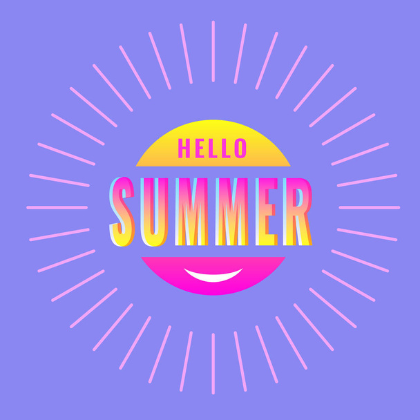 Hello Summer, creative graphic design - Διάνυσμα, εικόνα
