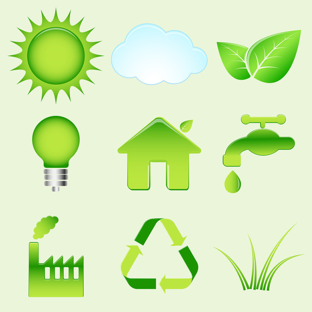 Environmental icons - Vector, imagen