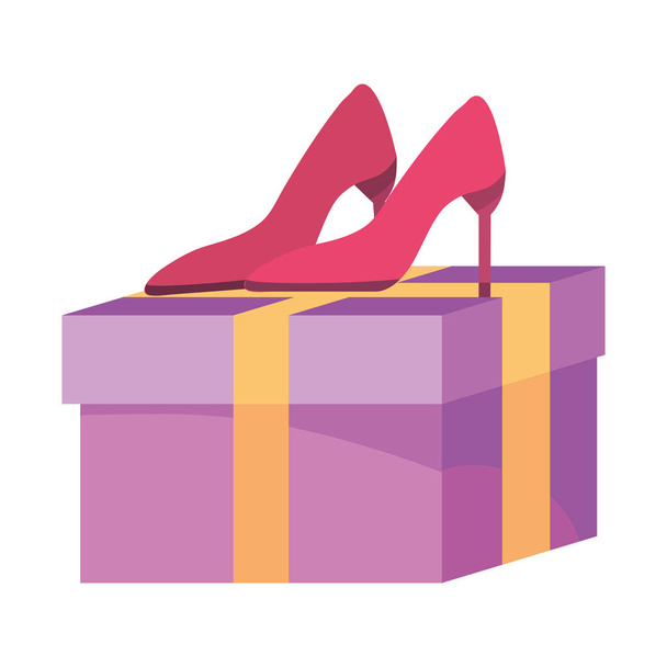 Gift and heels design - Vector, Image