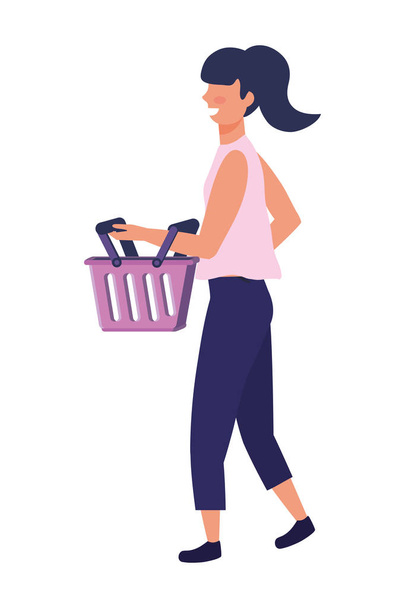 kadın alışveriş tasarım - Vektör, Görsel