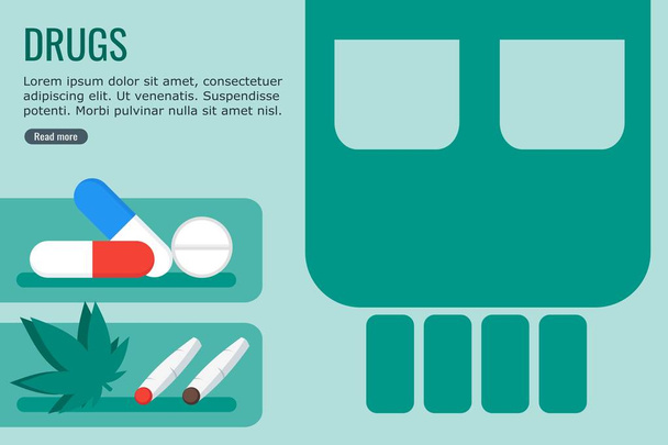 Dangerous Drugs for Info Graphic - Vector, Image