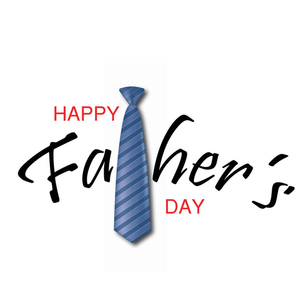Feliz Dia do Pai cartão de saudação com gravata. Vetor
 - Vetor, Imagem