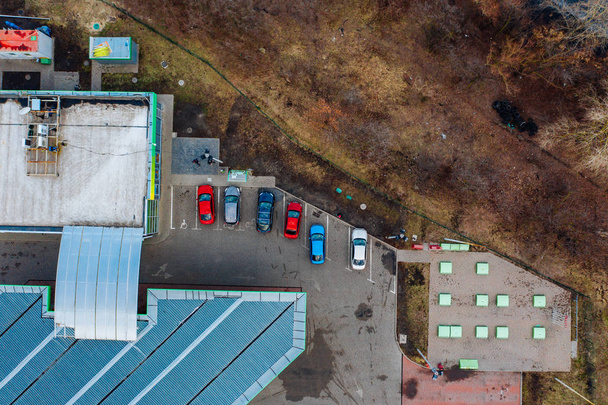 Aerial photography with the drone, the top view - 写真・画像