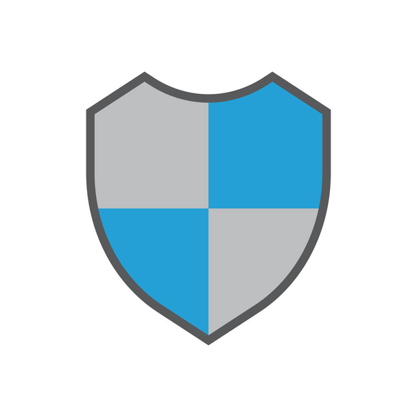 Shield vector icon. Safety badge steel icon - Вектор, зображення