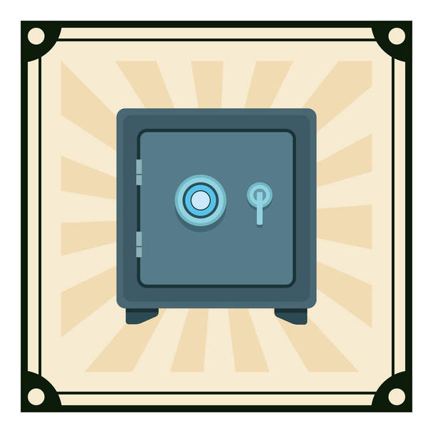 ikona Bezpeční skříňky na prokládaném rámu - Vektor, obrázek