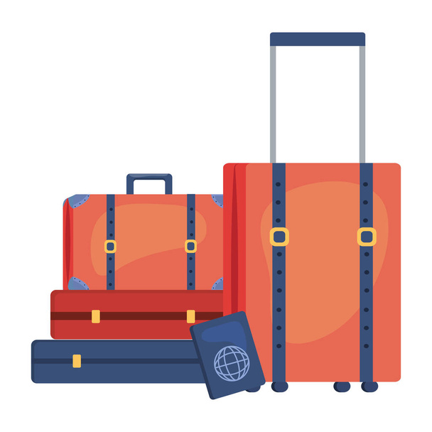 Koffer en reis ontwerp - Vector, afbeelding