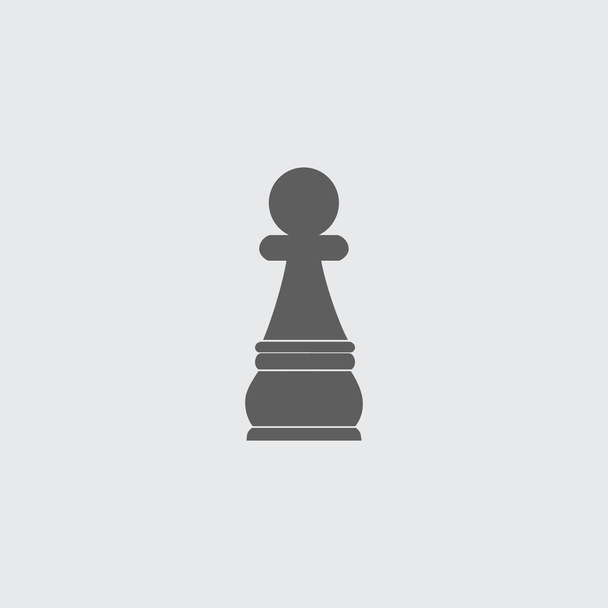 Black flat chess figure pawn vector icon.  - Vector, Image
