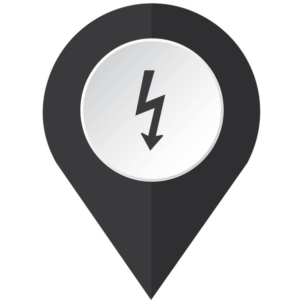 Illustrated Icon Isolated on a Background - Lightning - Vektor, kép
