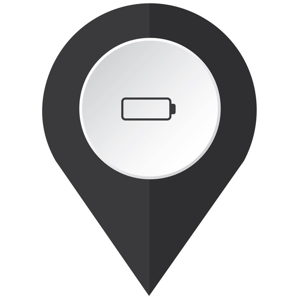 Illustrated Icon Isolated on a Background - Empty Battery - Vektor, kép