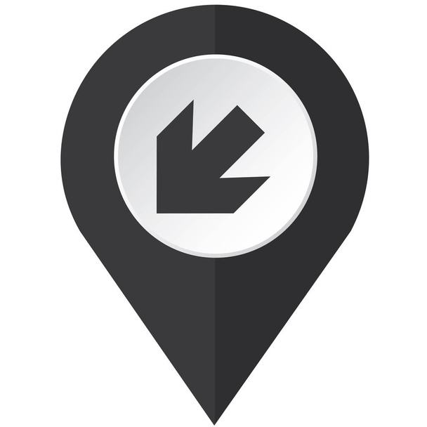 Illustrated Icon Isolated on a Background - Arrow Down Left - Vektor, kép