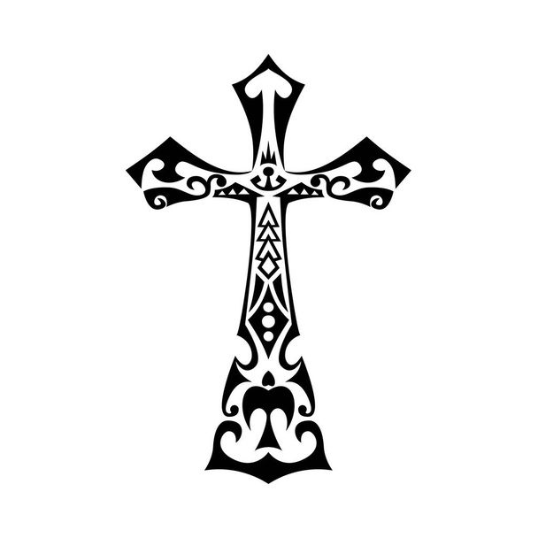Polynesian krzyż Tribal Tattoo - Wektor, obraz