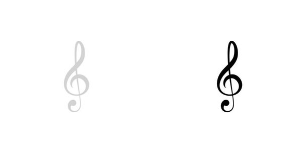 Icona illustrata isolata su uno sfondo - Chiave di violino
 - Vettoriali, immagini