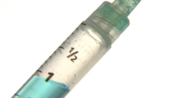 Syringe, filled with medication - Footage, Video