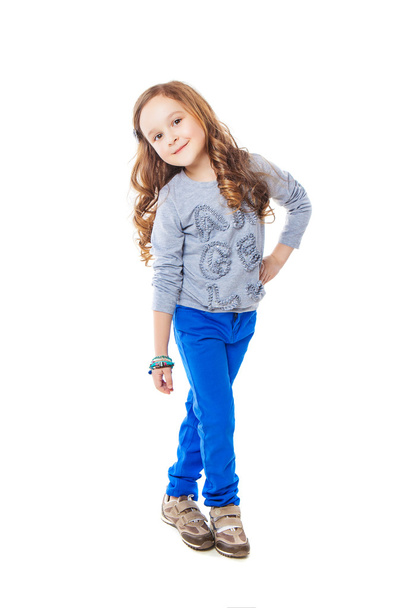 Beautiful little girl with long hair - Valokuva, kuva