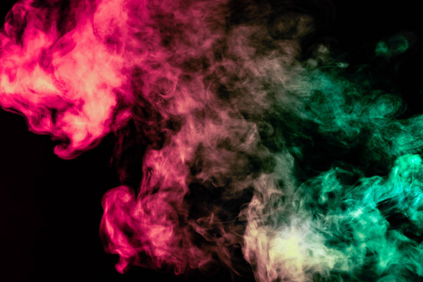Kaunis sarake savua neon kirkas valo punainen, vihreä
 - Valokuva, kuva