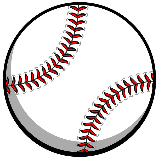 Baseball - eine Cartoon-Illustration eines Baseballs. - Vektor, Bild