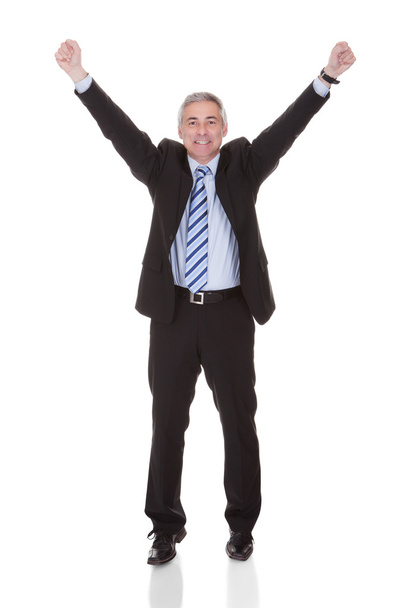 Portrait Of Excited Mature Businessman - Fotó, kép