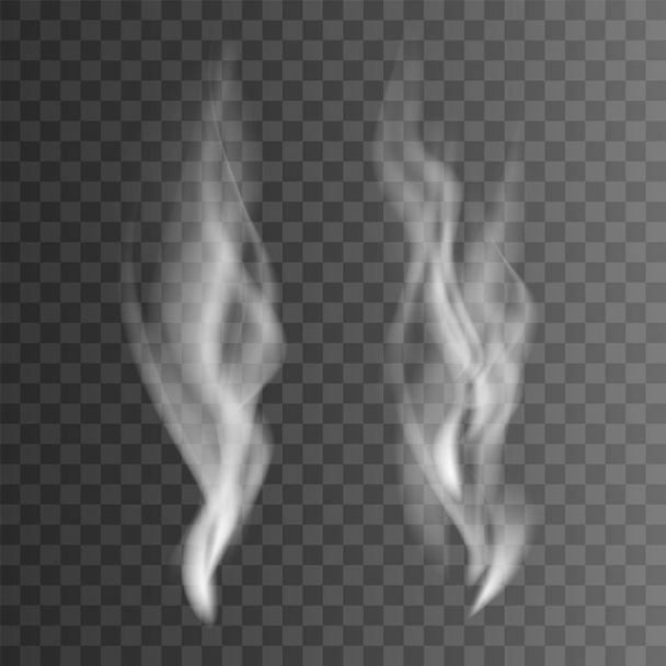 白い煙の波 - ベクター画像
