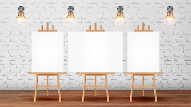Classroom For Painter Course With Equipment Vector - Vector, Image