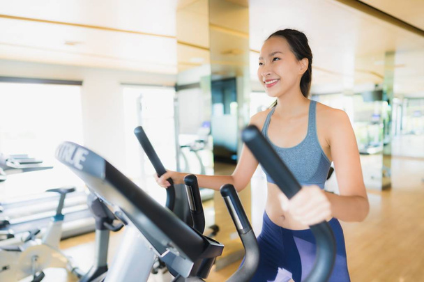 Portrait asian woman exercising workout and training in gym for healthy - Zdjęcie, obraz