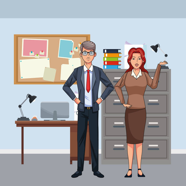 business couple avatar - Vector, Image