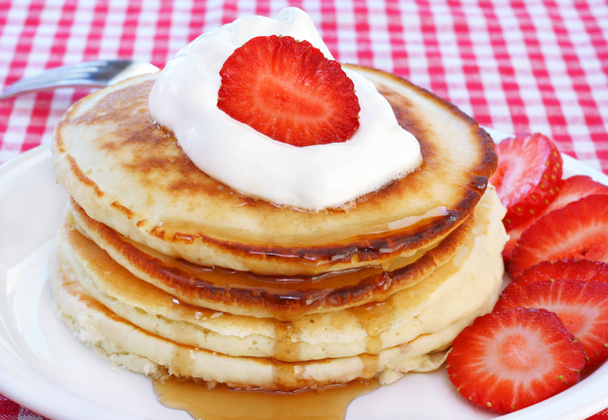 çilek ile Pancakes - Fotoğraf, Görsel