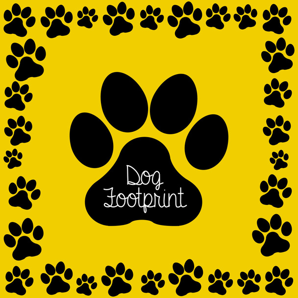 dog footprint - Vector, Image