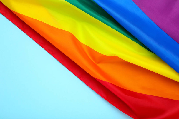Rainbow flag on mint background - Foto, Bild