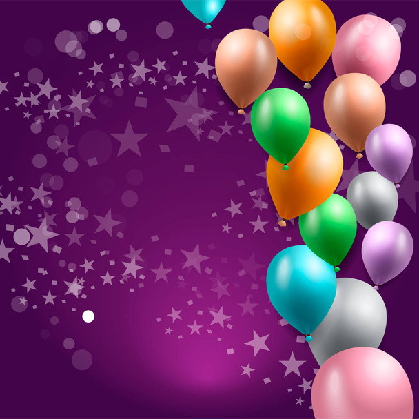 aniversário celebração fundo, aniversário balão papel de parede
 - Vetor, Imagem