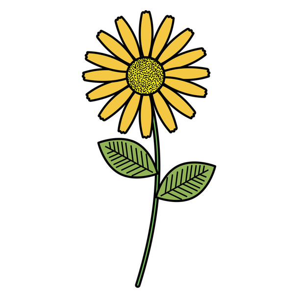 flores y hojas icono decorativo
 - Vector, Imagen