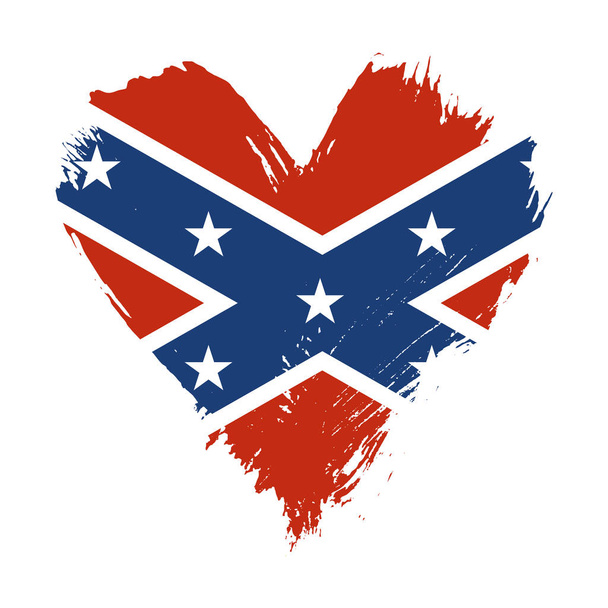 Pędzla malowane American US konfederatów flaga - Zdjęcie, obraz