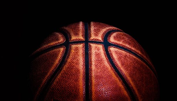 basketball ball on black background. - Fotó, kép