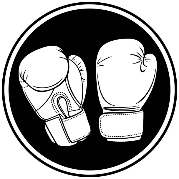 Símbolo de Boxeo - Una ilustración de dibujos animados de un icono de Boxeo
. - Vector, imagen