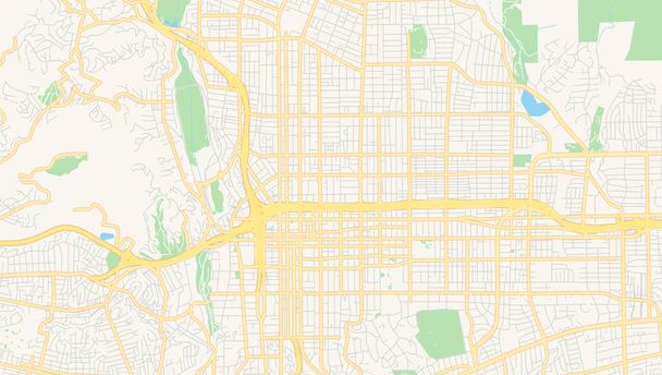 Mapa vectorial vacío de Pasadena, California, EE.UU.
 - Vector, imagen