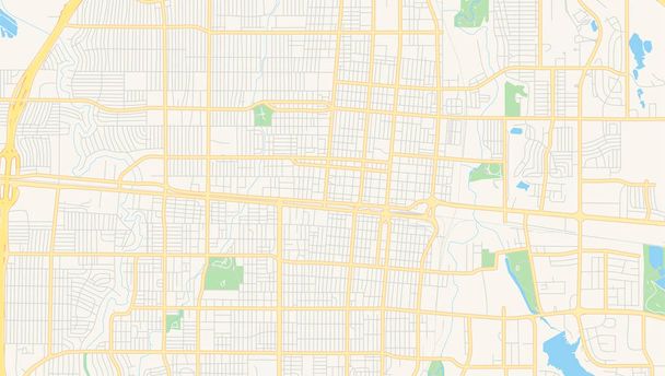 Empty vector map of Abilene, Texas, USA - Vector, Image