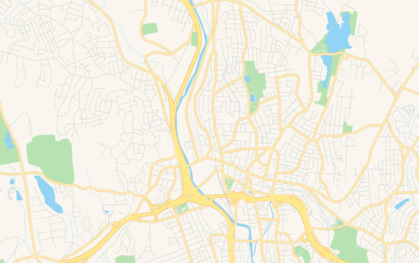 Виртуальная карта Уотербери, Коннектикут, США (США)
 - Вектор,изображение