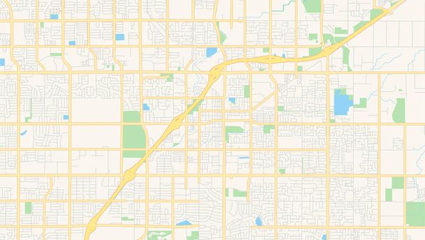Empty vector map of Clovis, California, USA - Vector, Image