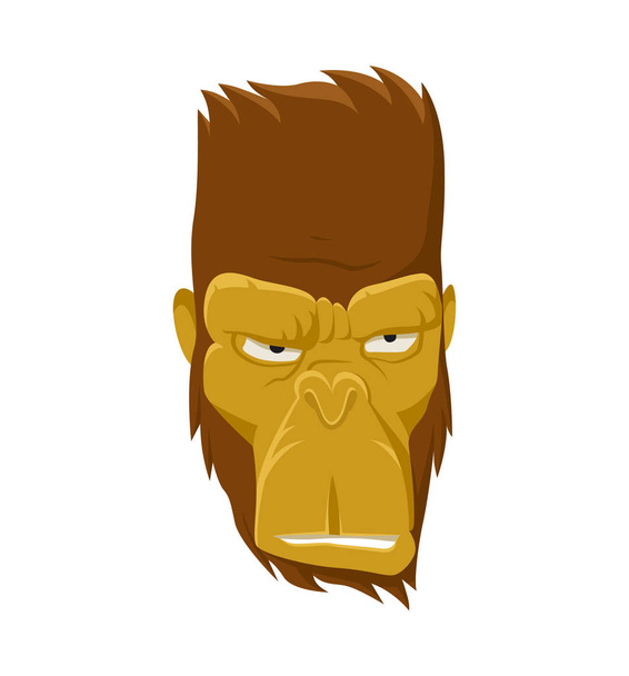 Cool majom logo vektor design illusztráció. Ape fej ikon. Gorilla szembenéz ikon. - Vektor, kép