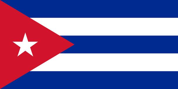 キューバの旗。ベクトルイラスト。ハバナ - ベクター画像
