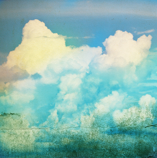 Céu e nuvens grunge fundo
 - Foto, Imagem