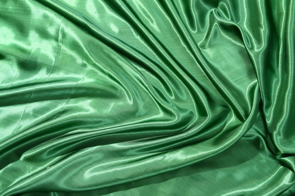 Smooth elegant green silk - Photo, Image