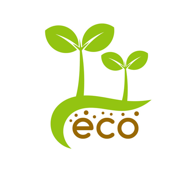 Eco seedling plants symbol, logo concept icon. - Вектор,изображение
